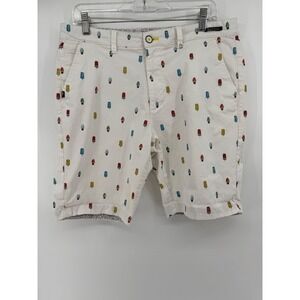 Cactus‎ Man Ricky Singh Size 34 White Ice Cream Popsicle Print Shorts See Pics